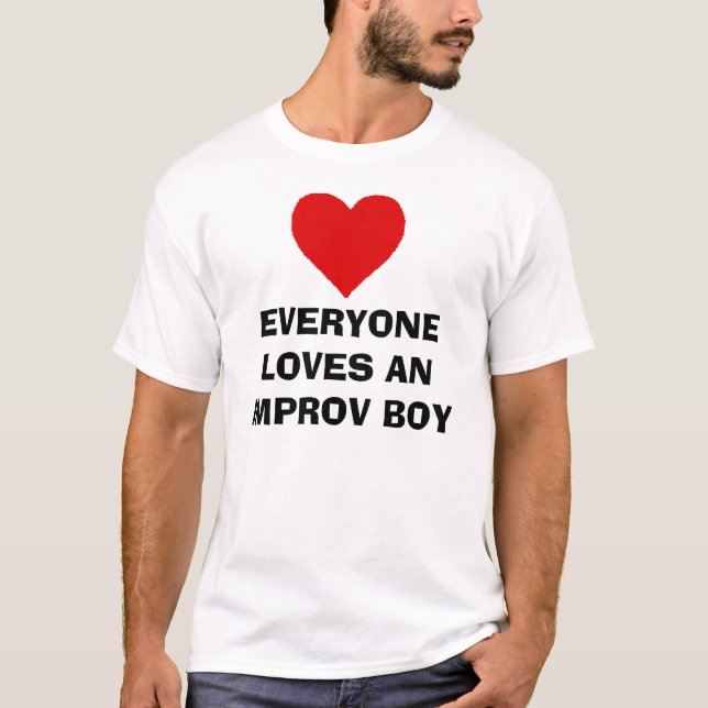 T-SHIRT TODOS AMA UM MENINO DE IMPROV (Frente)