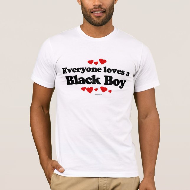 T-shirt Todos ama um menino preto (Frente)