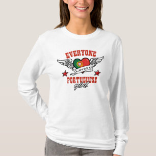 T-shirt Todos ama uma menina de Porutguese