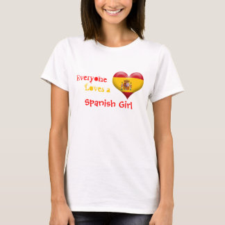 T-shirt Todos ama uma menina espanhola