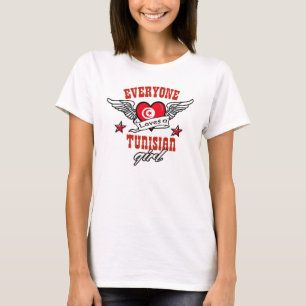 T-shirt Todos ama uma menina tunisina