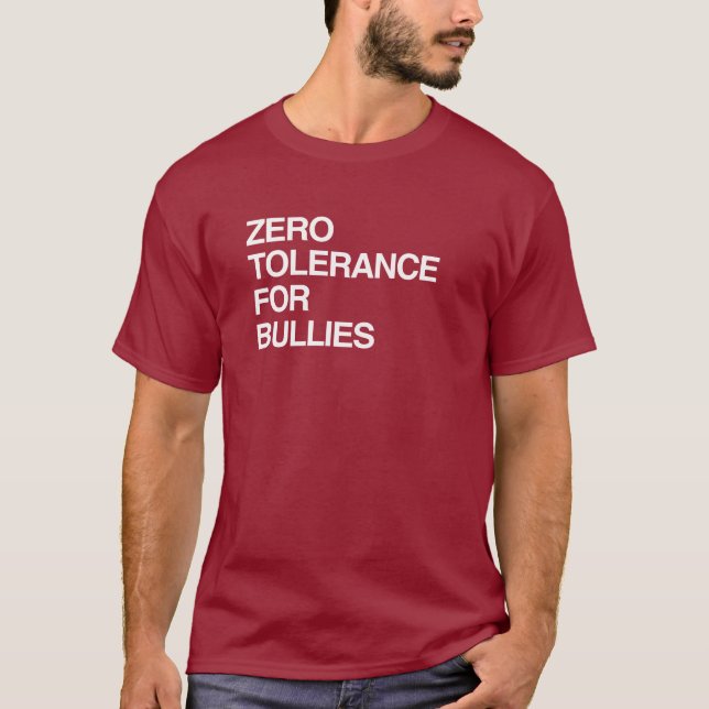 T-SHIRT TOLERÂNCIA ZERO PARA BULLIAS (Frente)