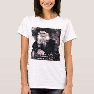 T-shirt Tolstoy Anna Karenina Famílias Felizes Citação