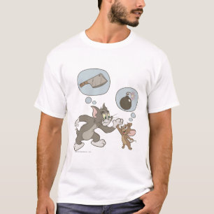 T-shirt Tom e Jerry Mau Pensamentos