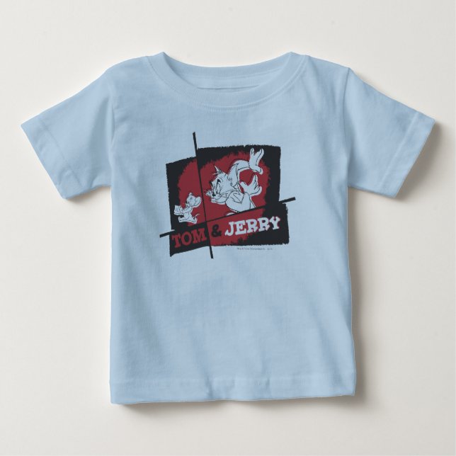 T-shirt Tom e Jerry Red e Black (Frente)