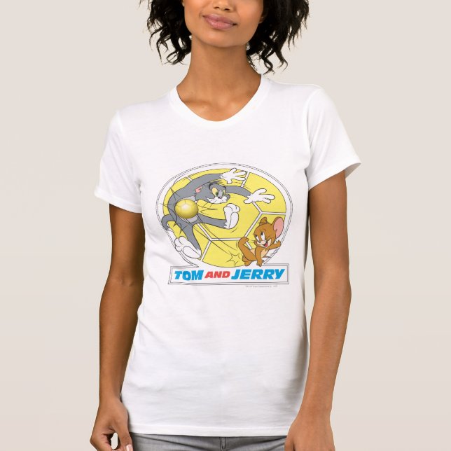 T-shirt Tom e Jerry Soccer (Futebol) 8 (Frente)
