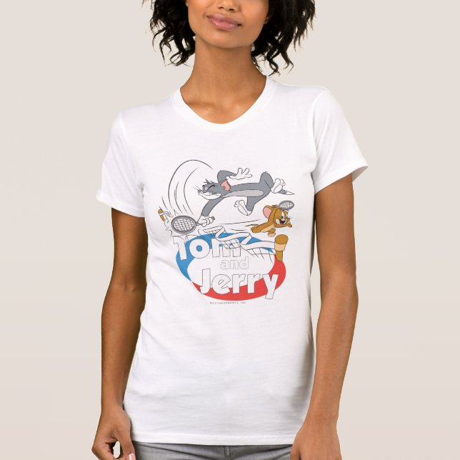 T-shirt Tom e Jerry Tênis Stars 7 (Frente)