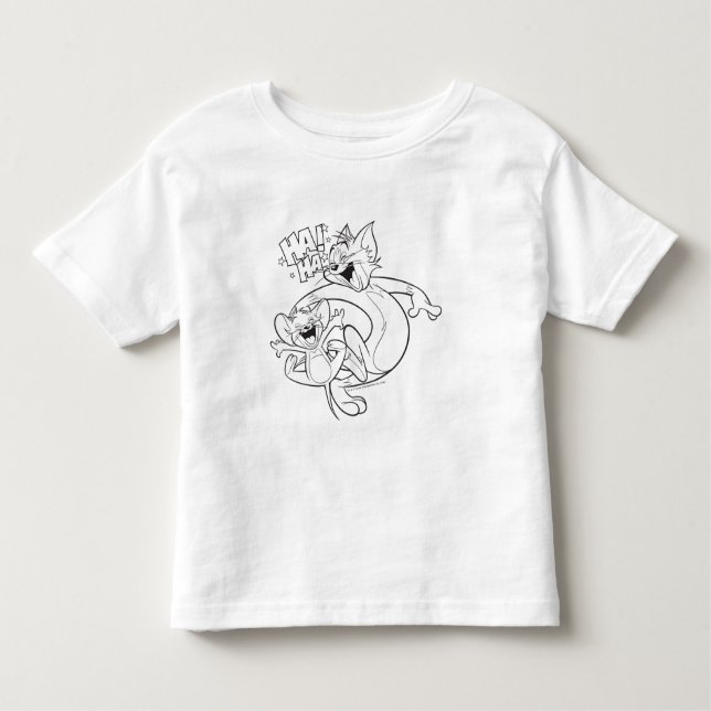 T-shirt Tom E Jerry | Tom E Jerry Rindo (Frente)