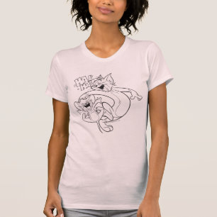 T-shirt Tom e Jerry Tom e riso de Jerry