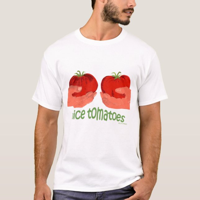 T-shirt tomates agradáveis (Frente)