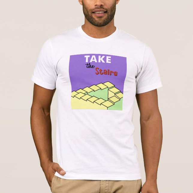 T-shirt Tome as escadas (os homens) (Frente)