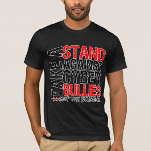 T-shirt Tome um suporte contra intimidações do Cyber
