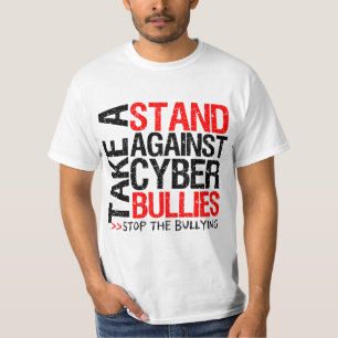 T-shirt Tome um suporte contra intimidações do Cyber