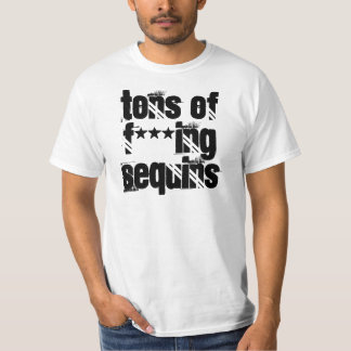 T-shirt Toneladas de Sequins do ing do *** de F