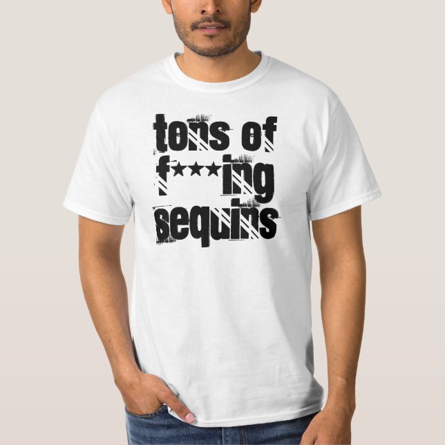 T-shirt Toneladas de Sequins do ing do *** de F (Frente)