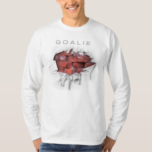 T-Shirt Torn Brick Wall Goalie (Futebol)