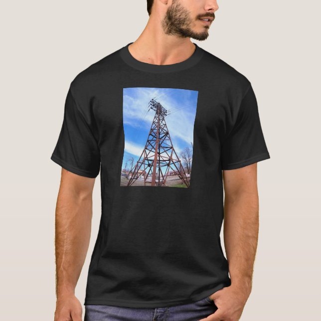 T-shirt Torre de alta tensão com fios (Frente)