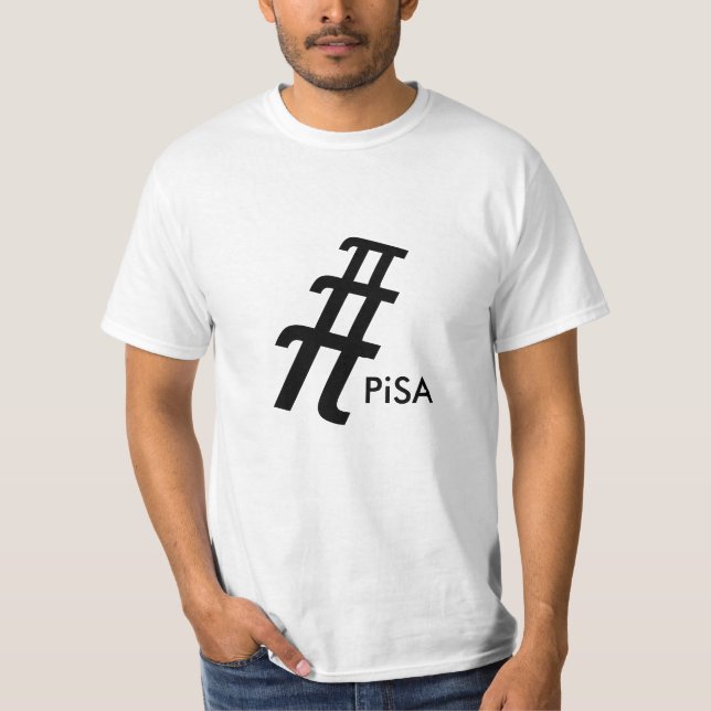 T-shirt Torre inclinada de Pi (Frente)