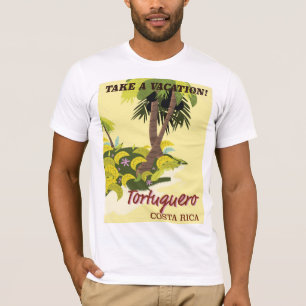 T-shirt Tortuguero, poster das viagens vintage de Costa