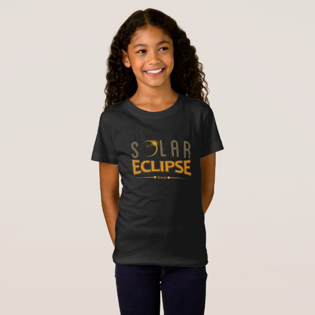 T-shirt total do evento do eclipse solar 8-21-17 (Frente Completa)