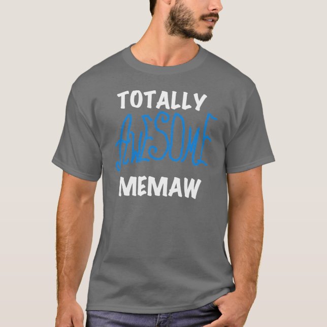 T-shirt totalmente impressionantes do azul de (Frente)