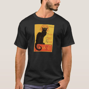 T-shirt Tournée du Conversa Noir, vintage do gato preto de