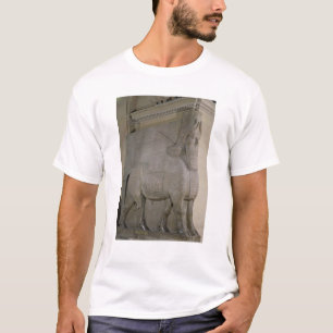 T-shirt Touro voado em uma fachada do rei Sargon II