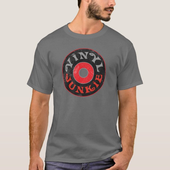T-shirt Toxicómano do vinil (Frente)