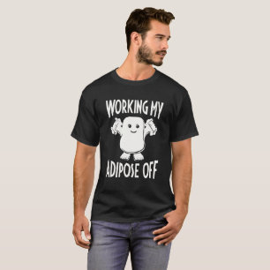 T-shirt Trabalhando minha gordura animal fora da malhaçã