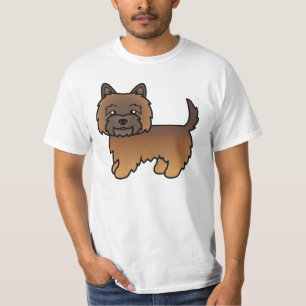 T-shirt Trabalho de arte de Caricatura do Cairn Terrier Co