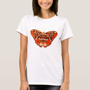 T-shirt Traça cigana, laranja enferrujado e preto