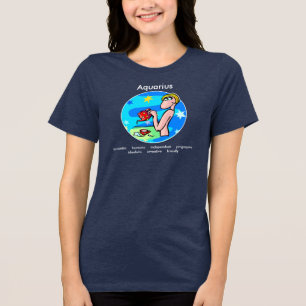 T-shirt Traços customizáveis de Aquário, Zodíaco de desenh