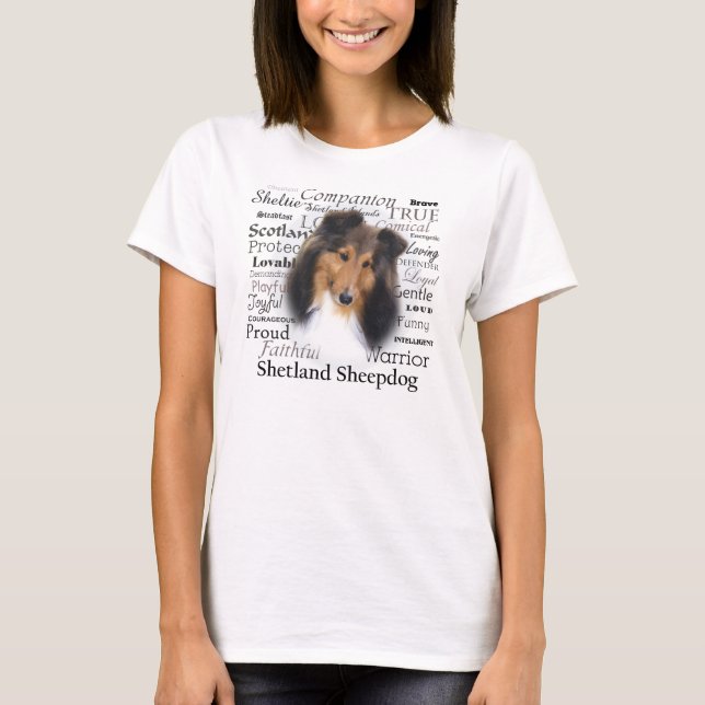 T-shirt Traços de Sheltie (Frente)