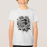 T-Shirt Tradicional de Dragões Asiáticos