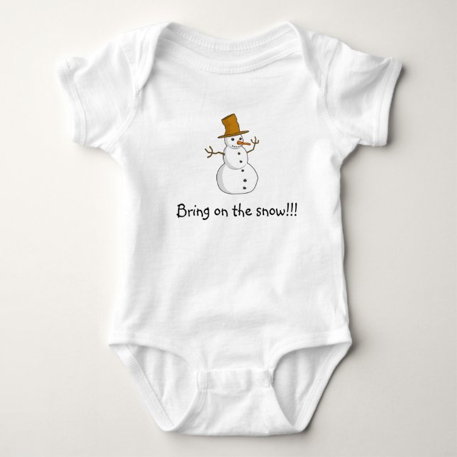 T-shirt Traga a neve bebê rastejante (Frente)