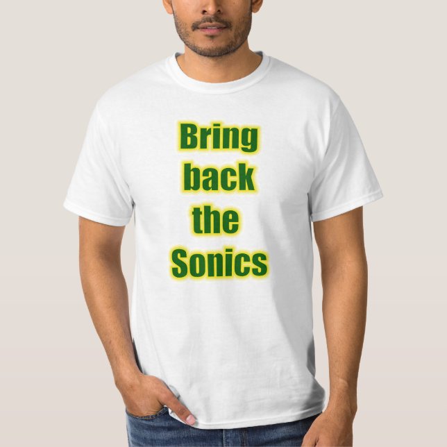 T-shirt Traga para trás o Sonics! (Frente)