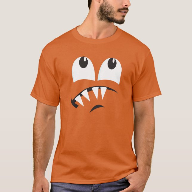 T-SHIRT TRAJE DA CARA DO MONSTRO DE SCAREDY (Frente)