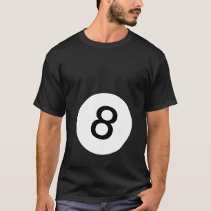T-shirt Traje da piscina de 8 bilhar da bola