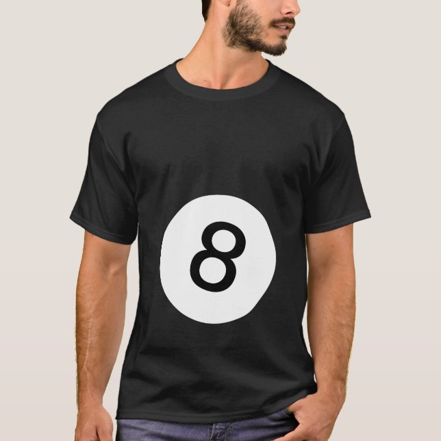 T-shirt Traje da piscina de 8 bilhar da bola (Frente)
