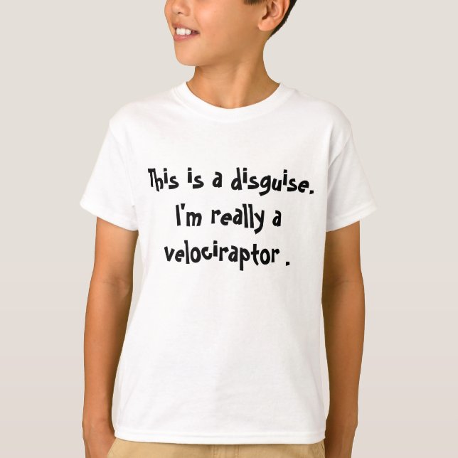 T-shirt Traje do Velociraptor (Frente)