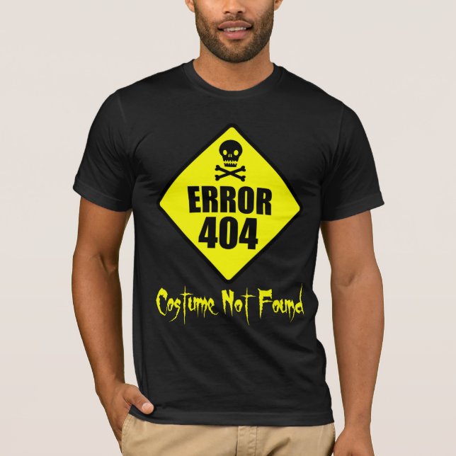 T-shirt Traje o Dia das Bruxas não encontrado do erro 404 (Frente)