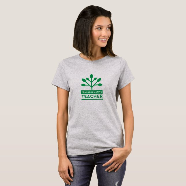 T-shirt transformativo do professor (mulheres) (Frente Completa)