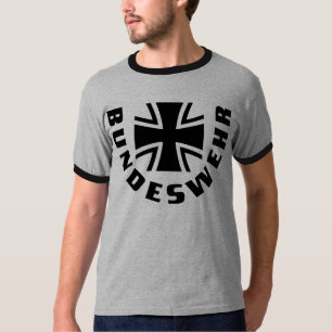 T-shirt transversal preto de Bundeswehr Kreuz