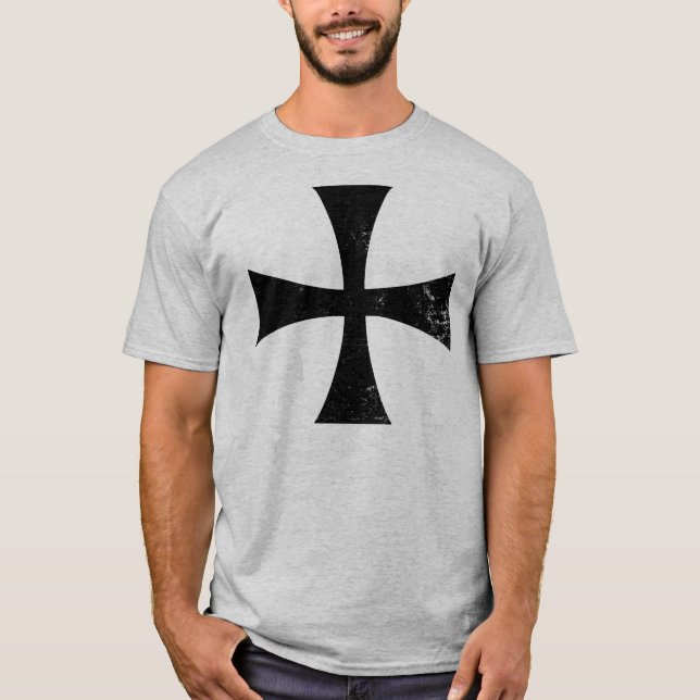T-shirt transversal preto de Templar dos (Frente)