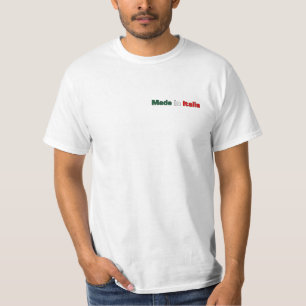 T-shirt traseiro grande branco italiano completo