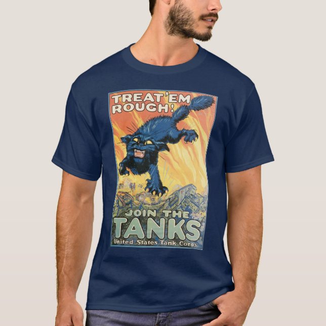 T-shirt Trate-Os Em Massa - Junte-Se Aos Tanques (Frente)