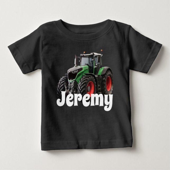 T-shirt Trator Verde Moderno Personalizado (Frente)