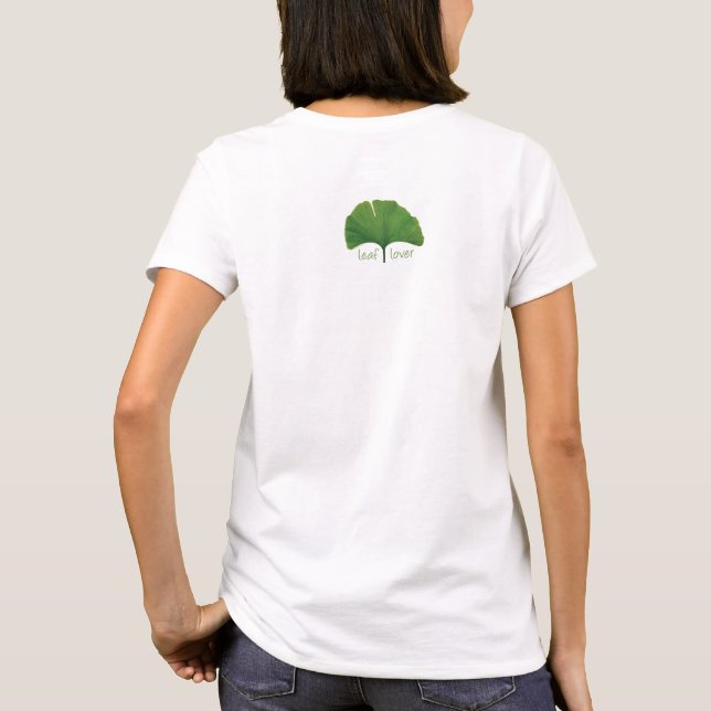 T-shirt Tree Hugger, Leaf Lover - Ginkgo (Verso)