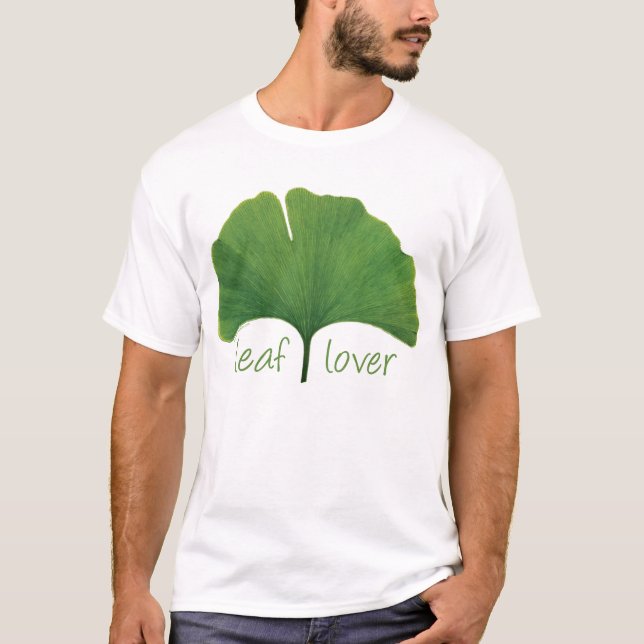 T-shirt Tree Hugger, Leaf Lover - Ginkgo (Frente)