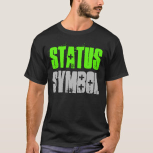 T-shirt Treino de Fitness SÍMBOLO DE STATUS VERDE E CINZA